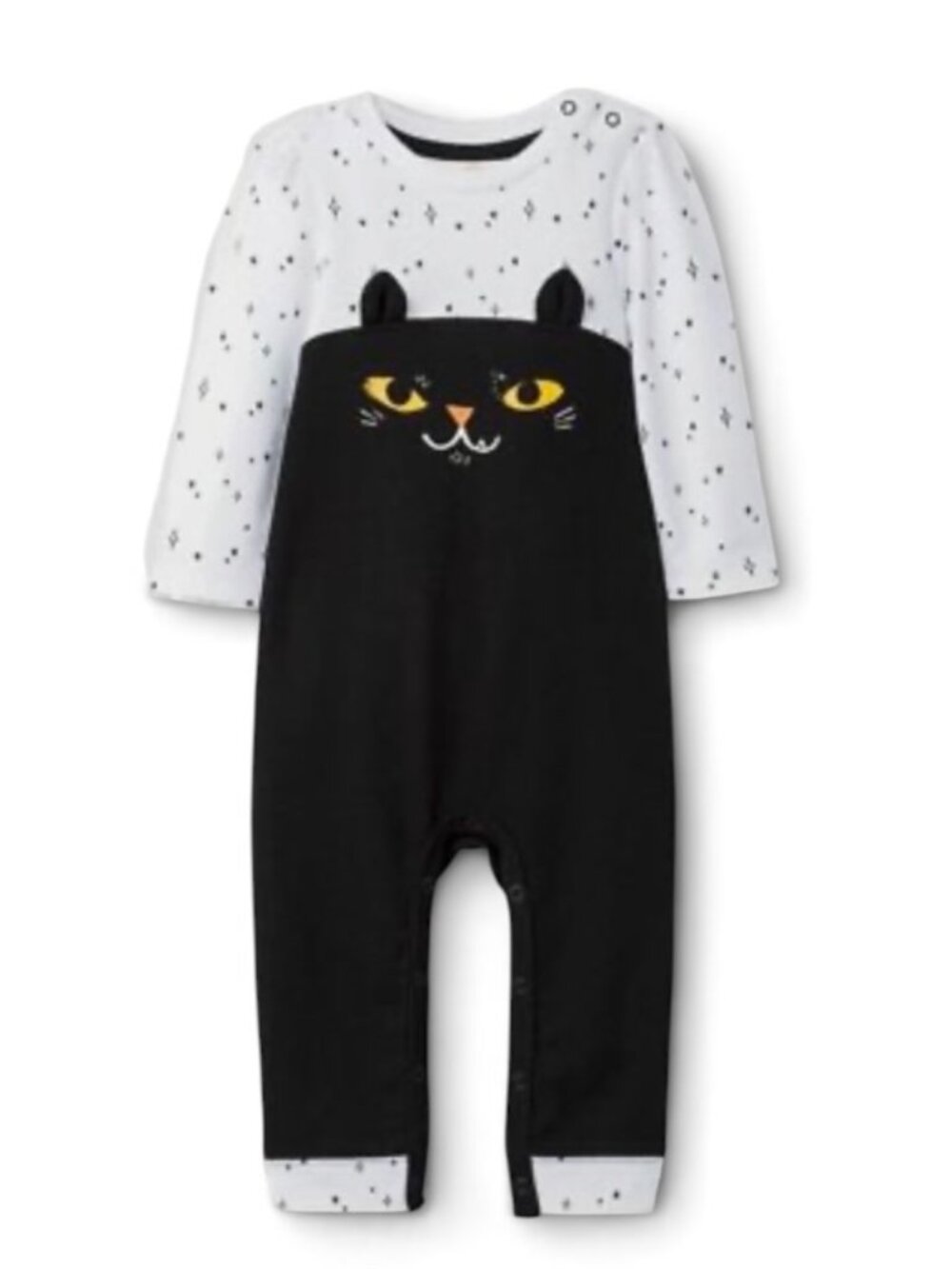 Baby Cat & Jack Black Cat Halloween Costume 1 Piece Jumpsuit With Tutu